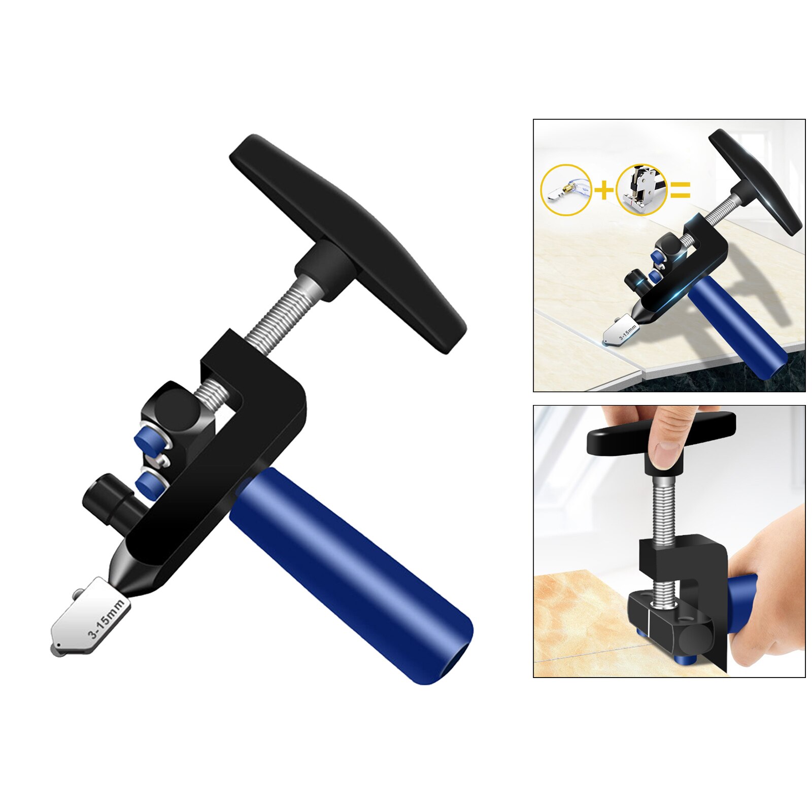 Multifunctionele Glassnijder Spiegel Snijden Kit Ramic, Glas En Spiegel, Handmatige Tegelsnijder Blauw