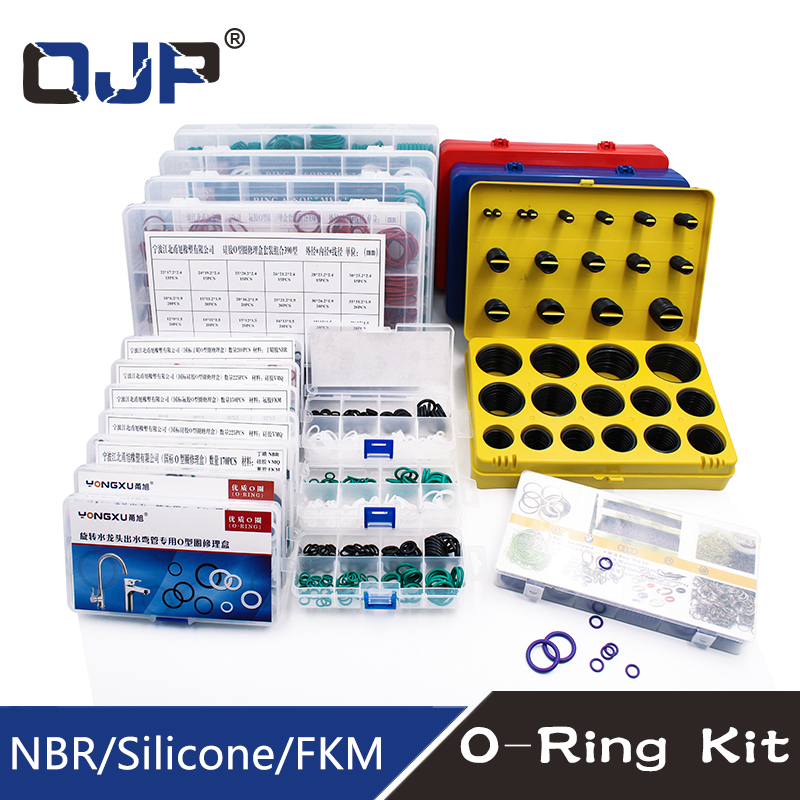 O Rings Rubber/Silicone Ring Seal VMQ NBR FKM Sealing O-rings Nitrile Washer Rubber oring set Assortment Kit Set Box Ring