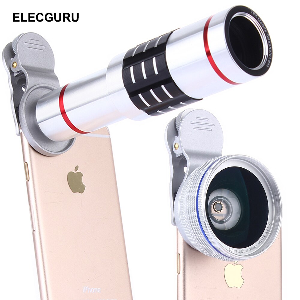 Mobiele Telefoon Camera Lens 18X Telescoop 4K Hd Externe Met Universele Clip Telefoon Voor Telefoon Camera Zoom Lens Telescoop