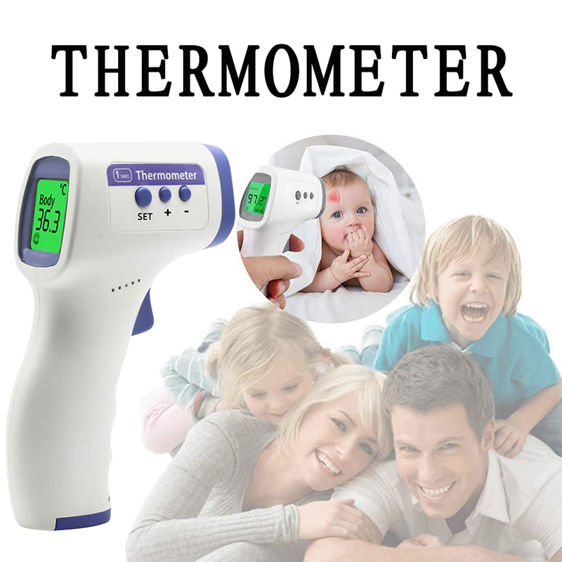 Thermometer Non-Contact Infrared High Precision Intelligent 3 Color Screen Temperature Meter Tool Take Care Your Health