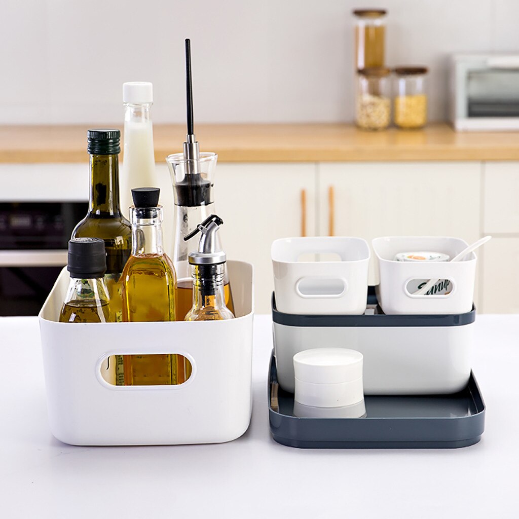 Multi-functional Kitchen Products Remote Control Cosmetics Jewelry Storage Box Makeup Organizer Box Home Office Sundries