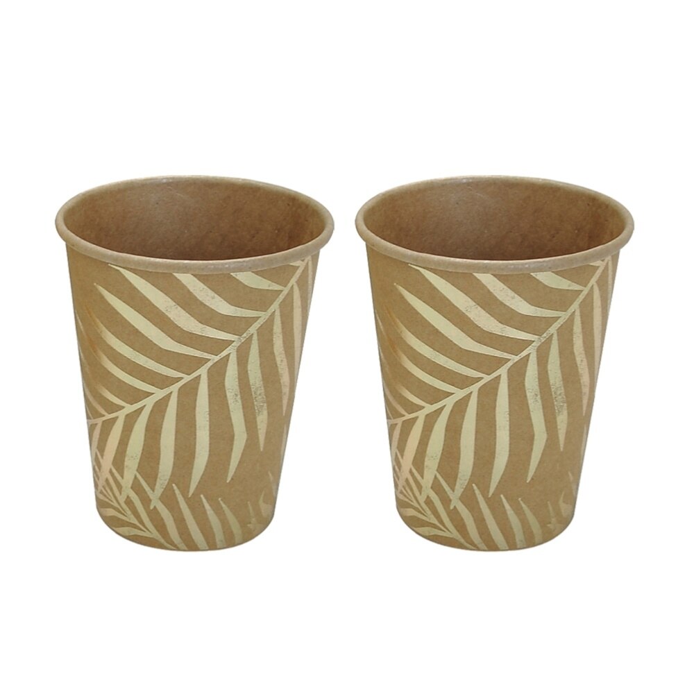 Tasse de papier de feuille de palmier jetable pratique de de tasse de papier de 8 pièces pour le magasin à la maison de partie