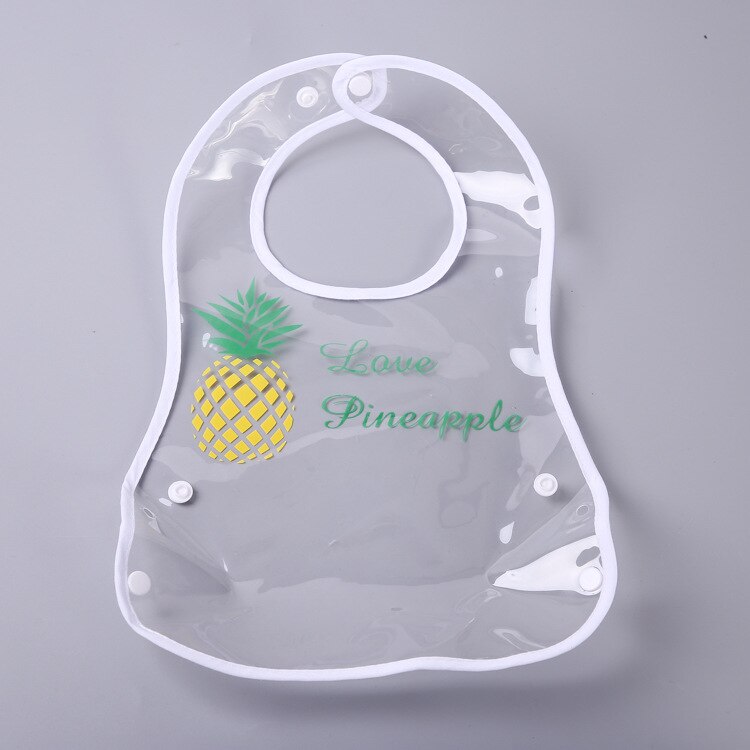 Baby Bib Adjustable Baby Bandana Bibs EVA Waterproof Lunch Feeding Bibs Baby Cartoon Fruit Feeding Cloth for Children Baby Apron: pineapple