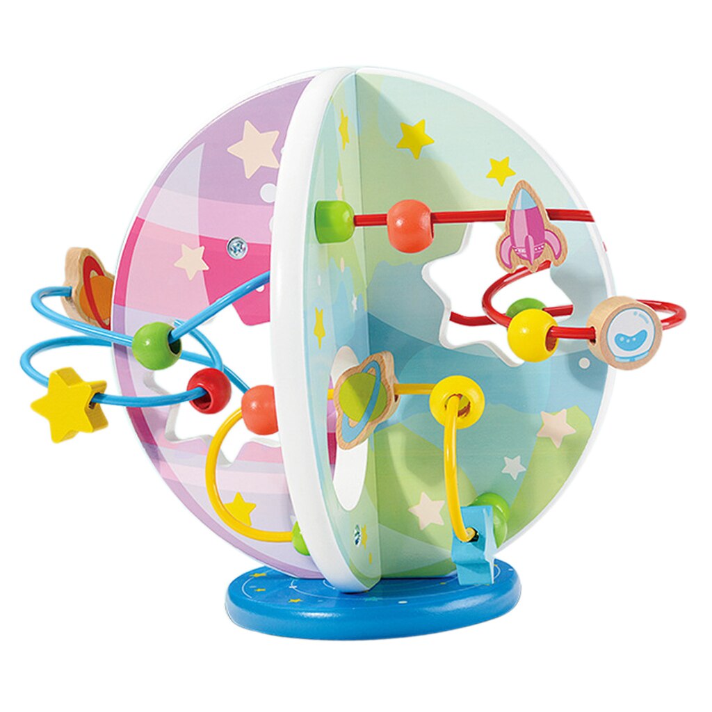 Wooden Bead Maze Roller Coaster Educational... Vicedeal