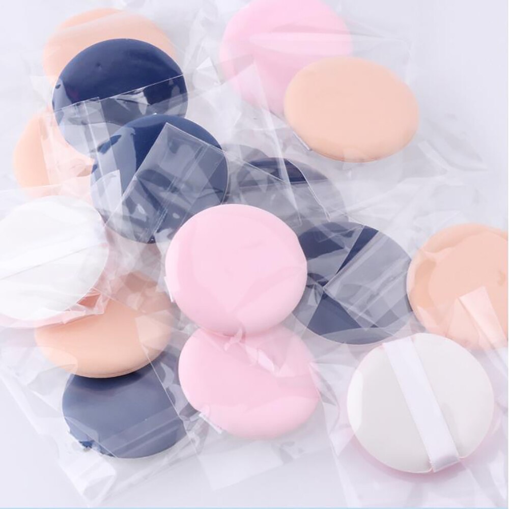 10Pcs Professionele Ronde Vorm Facial Powder Puff Soft Make Foundation Draagbare Zachte Cosmetische Puff Make-Up Foundation Tool