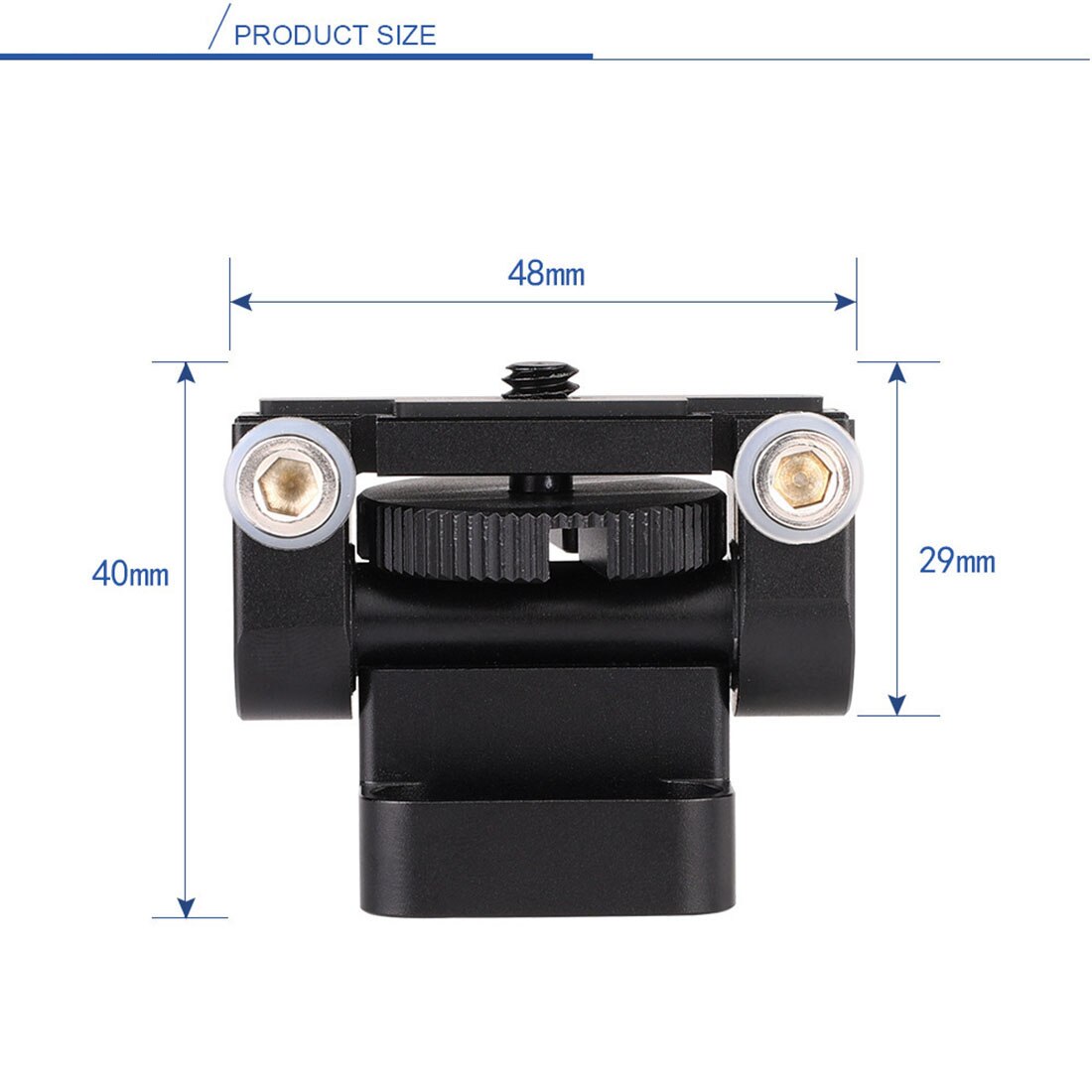 DSLR Cage moniteur monture pour Support Support Anti-torsion 180 ° rotule réglable pour caméscope appareil photo reflex Support cardan trépied adaptateur