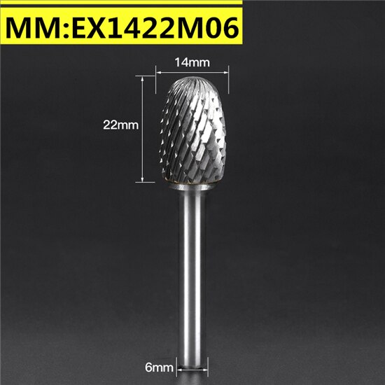 1pc solid carbide tungsten steel milling cutter,6mm shank E type Metal electric grinding head,Polishing tool