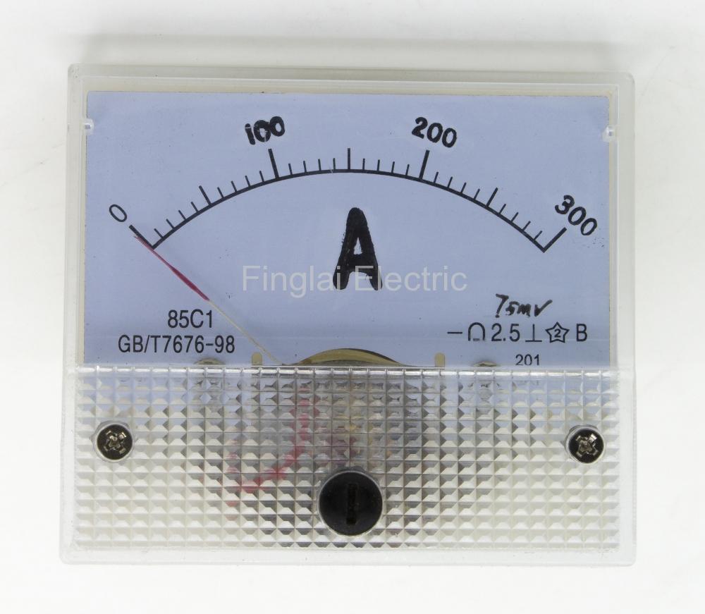 85C1-A DC pointer ammeter current meter 15A 20A 30A 50A 75A 100A 150A 200A 300A need shunt 85C1 analog AMP meter 64*56 mm size: 300A