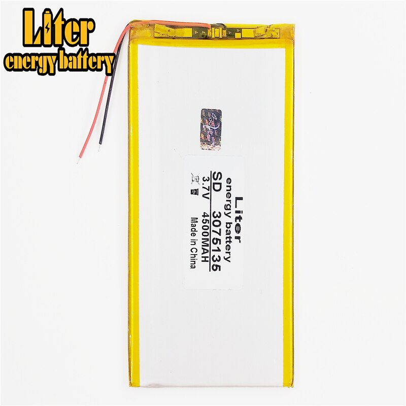 best battery brand 3075135 3.7 V lithium polymer battery 4500 mah and 9 inches tablet batteries large volume thin