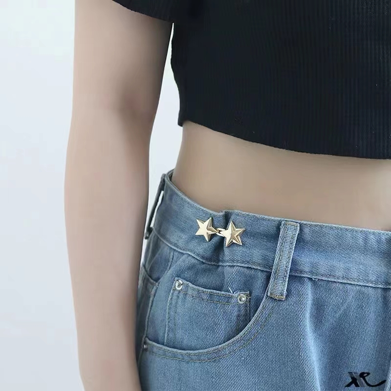 Herramienta de ajuste de cintura para pantalones vaqueros con hebilla de cintura Invisible sin costuras ajustable para persona perezosa