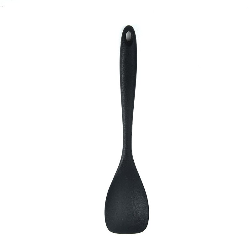 Silicone Spatula Turner Slotted spoon Ladle Spoon Spoon Spatula Spooula Spatula Basting brush Food Tongs Silicone Kitchenware: Black Spoonula