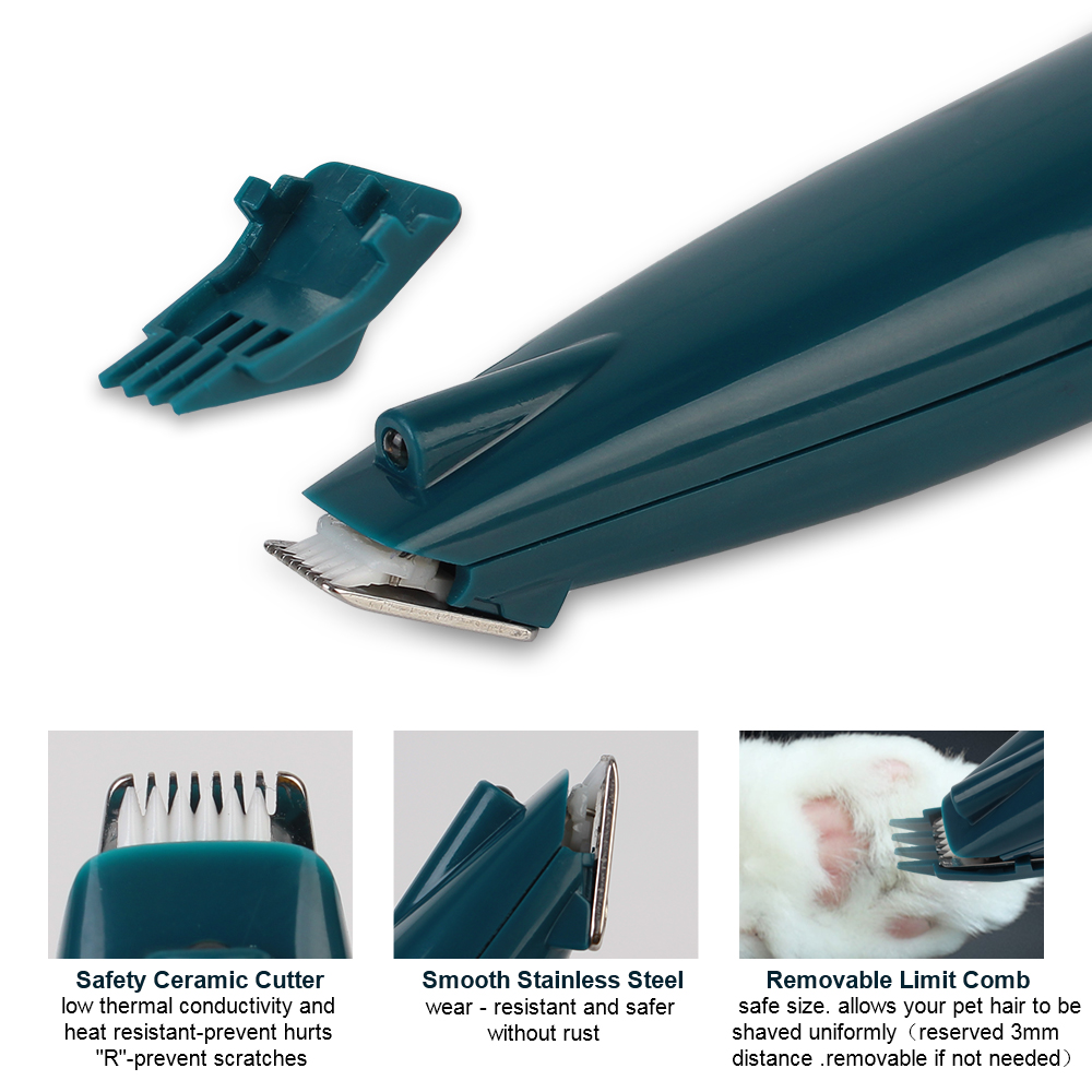 Rasoir électrique pour animaux de compagnie, accessoires pour animaux de compagnie, tondeuse pour les pieds de chat et de chien, ciseaux de toilettage à faible bruit