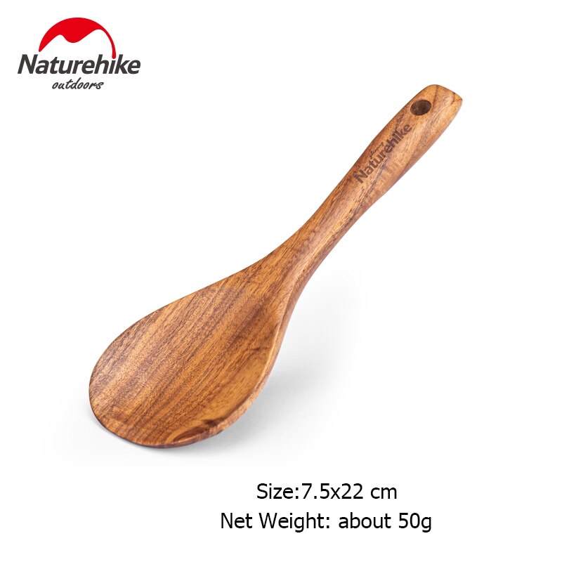 Naturehike – vaisselle de Camping en bois, cuillères à Long manche, cuillère à riz ultralégère, bol à spatule en bois, service de vaisselle de pique-nique en plein air: Rice Scoop