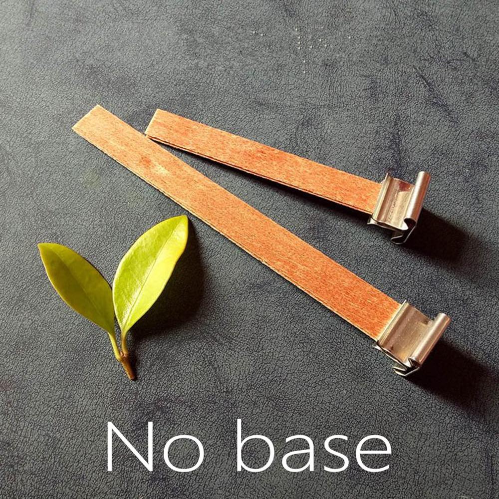 Wooden Wick Wax Handmade Candle Wooden Core With Sustainer Tab DIY Candle Making Supplies Metal Base