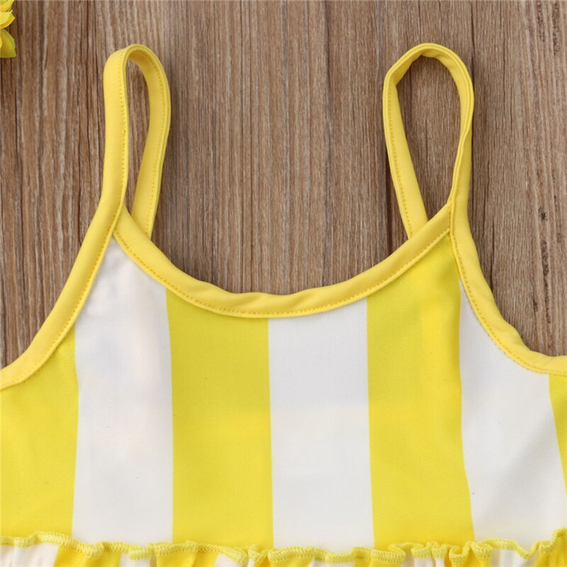 Girls Swimwear Summer Striped Girls Bikini Set High Waist Swimsuit Bathing Suit Kids Bikini Children Beach Wear Swimming Costume