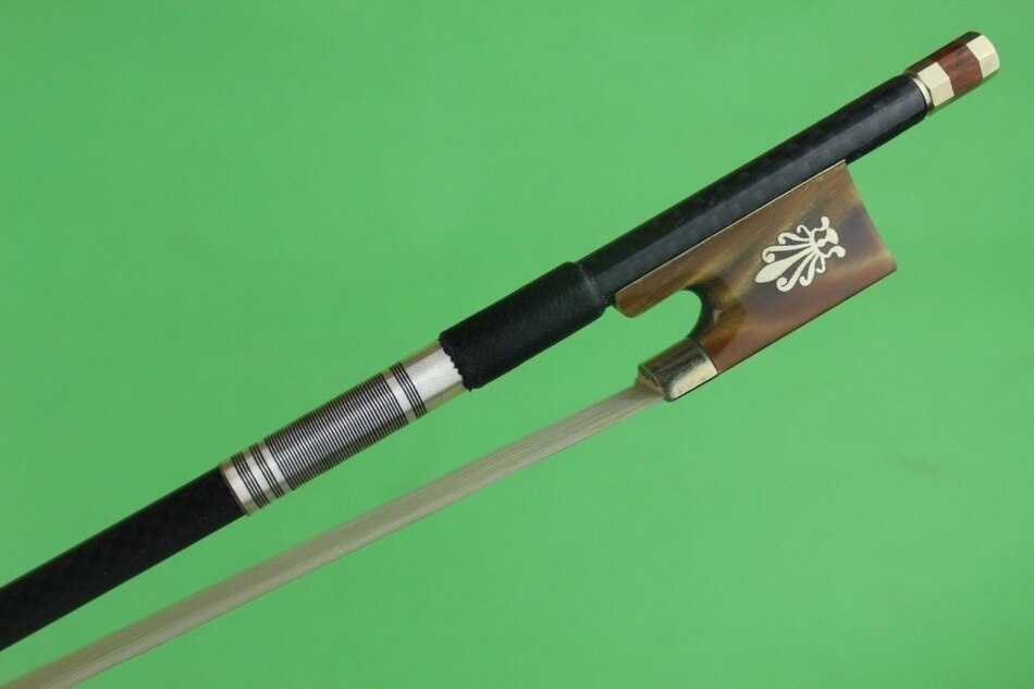 Archet de violon en fibre de carbone de supérieure, 1 pièce, 4/4. Accessoires pour violon, corne de bœuf, grenouille