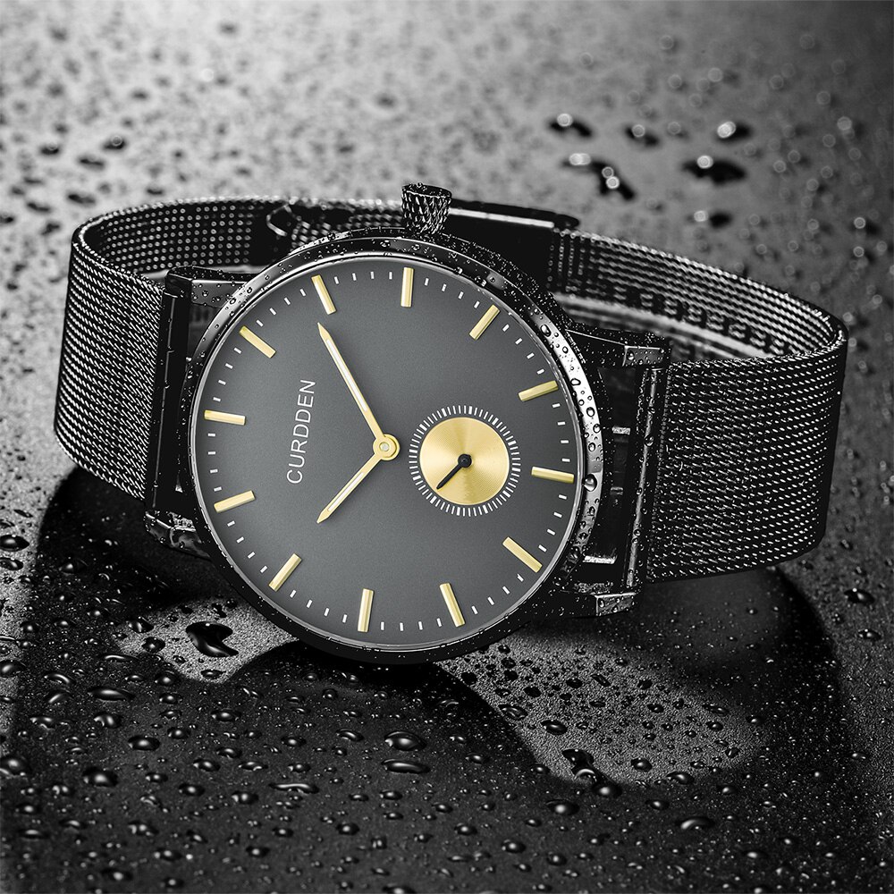 Brand CURDDEN Couple Watch Minimalist Casual Quartz Watch Men Women Waterproof Stainless Steel Relogio Masculino Marca