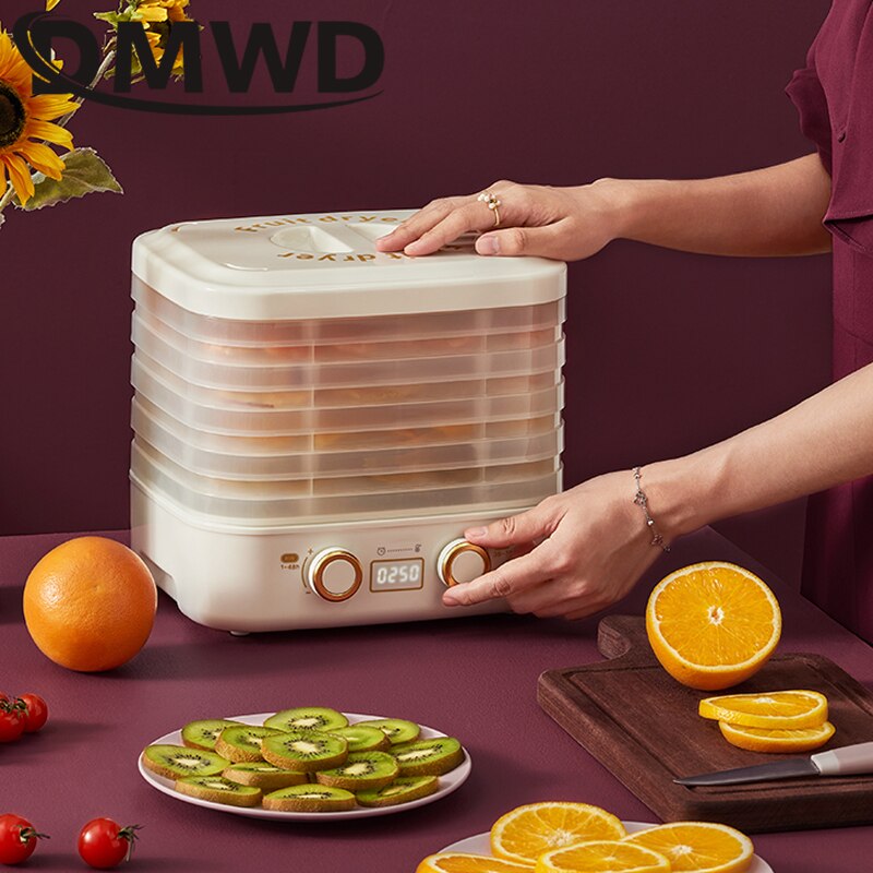 Secador de aire multifunción para frutas secas, máquina de secado de carne, verduras y hierbas, temporizador Digital, Control de temperatura, deshidratador de alimentos, 5 bandejas