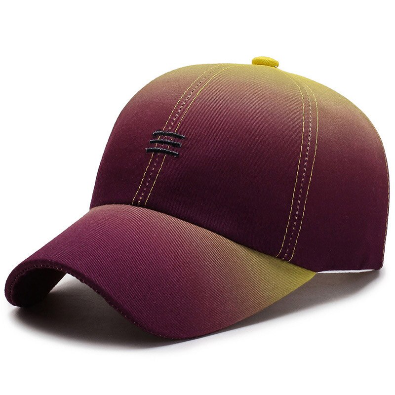 Sombreros de béisbol con degradado para hombre y mujer, gorra de béisbol con degradado, color verde y rojo, Cierre trasero, Hip Hop, unisex,: Purple Baseball Hat