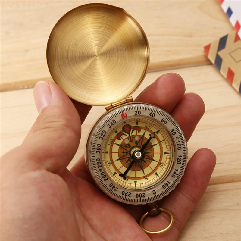 Draagbare Flip Kompas Pocket Koper Navigatie Met Noctilucence Display Voor Outdoor Camping Wandelen