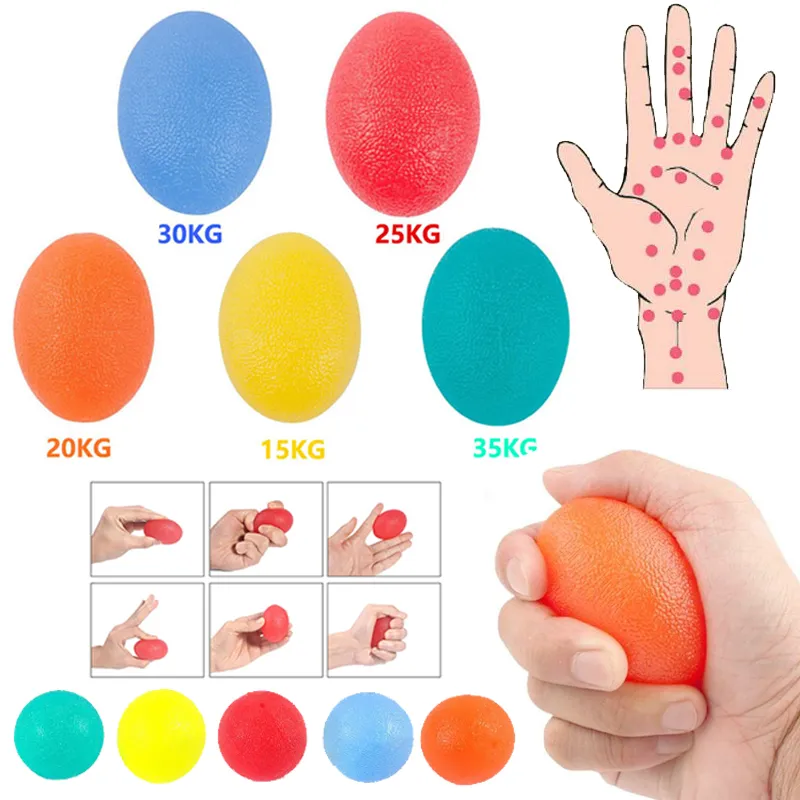 Siliconen Ei Grijper Bal Fitness Hand Expander Versterker Power Grip Bal Onderarm Pols Vinger Sporter Trainer Decomprimeren