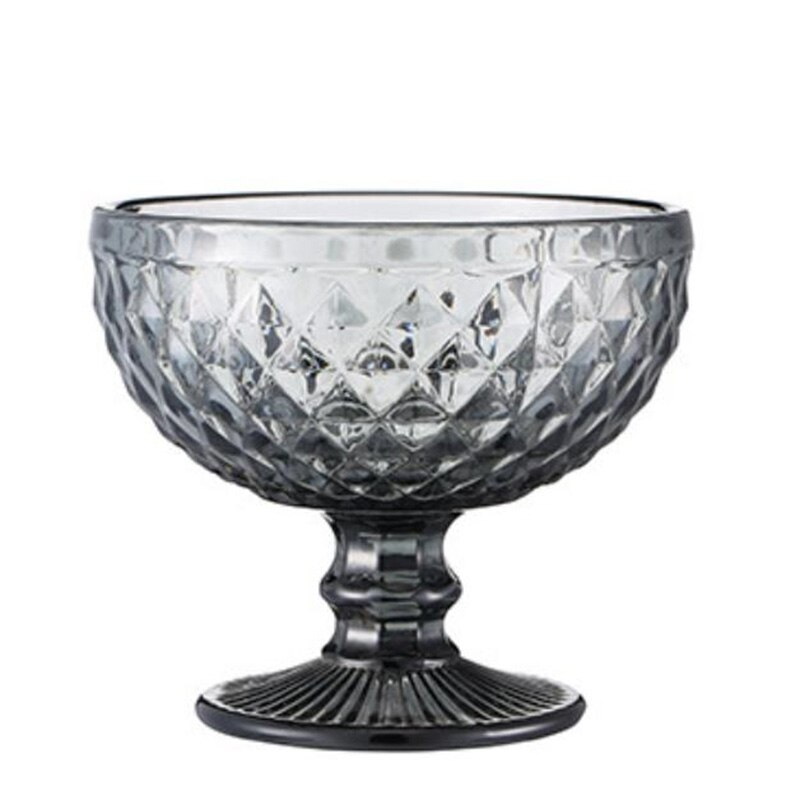 Gobelet en verre pour Cocktail, Restaurant, verre à vin, glace, yaourt, Pudding, Dessert, bol, tasse à gâteau, récipient à collation: Grey a
