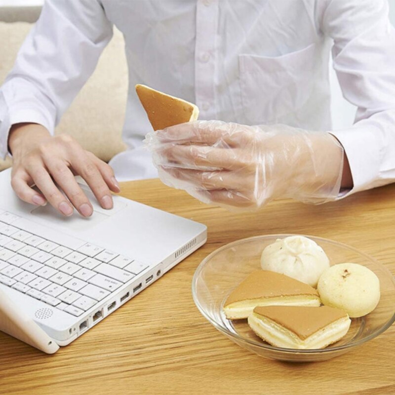 Disposable Food Preparation Gloves-600 Plastic Food Safety Disposable Gloves, Food Handling, Transparent