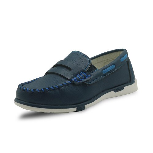 Apakowa jongens loafers kinderen lente herfst instap formele kleding schoenen kind lage bootschoenen back to school casual schoenen marineblauw rood: 626 rblauw / 10.5