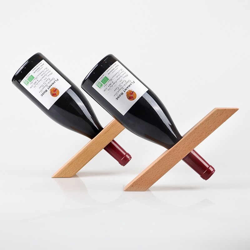 Solid Wood Japan Styl balanced Wine Rack Walnut Wine Cabinet Living Room Decoration Household Oak Wine Bottle Bracket