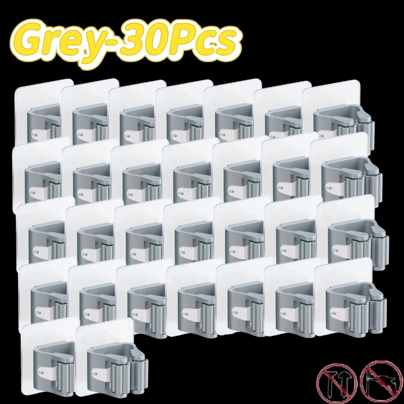 Supporto per scopa autoadesivo Supporto per scopa Supporto per scopa a parete Supporto per scopa Spazzola per spazzare Gancio Organizzatore di stoccaggio Accessori per la cucina del bagno: Caffè leggero