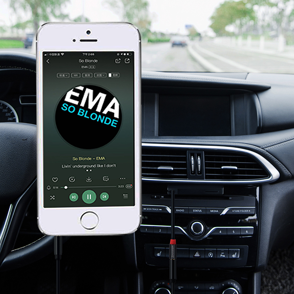 Adaptador de casete para coche, dispositivo de Radio con micrófono, 6H, 168H de Audio en espera, Compatible con Bluetooth