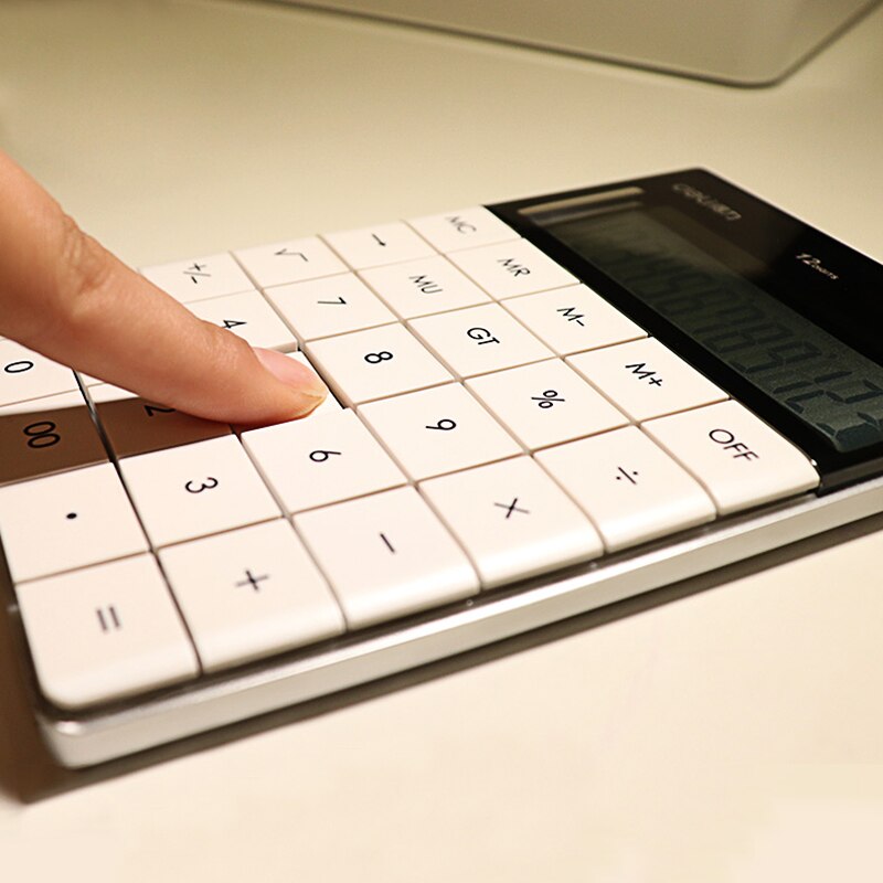 Deli calculator candy color office solar mini student financial special computer