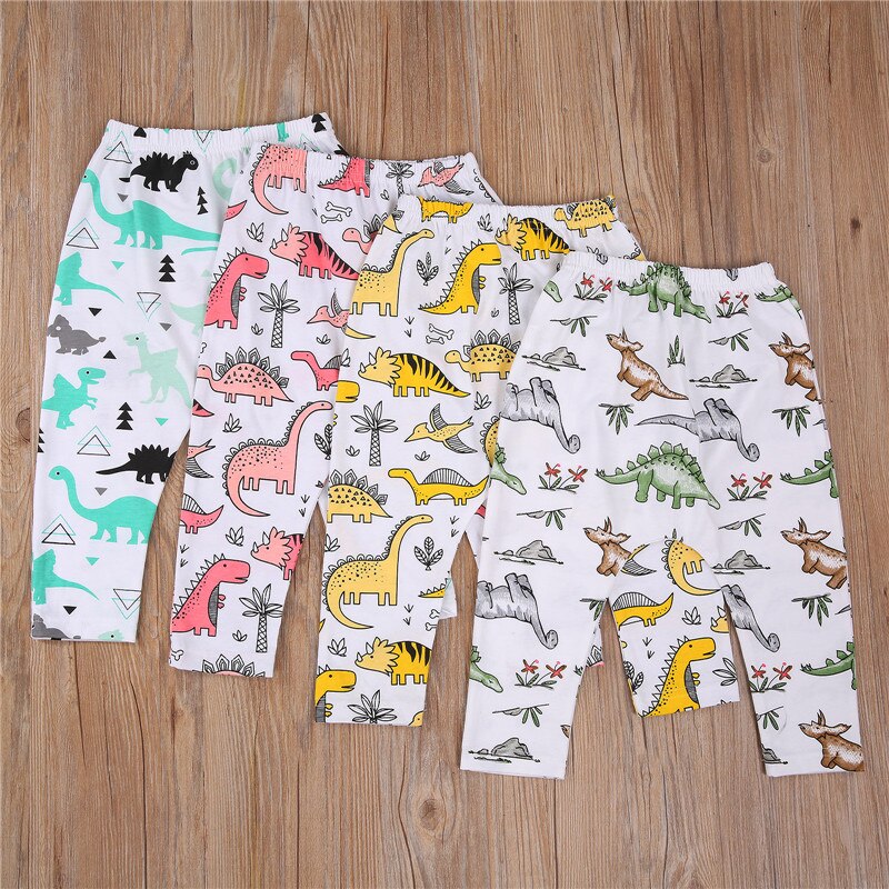 Brand Dieren Kids Joggingbroek Voor Jongens Meisjes 0-3T Mode Sport Lange Broek Baby Dinosaurussen Gedrukt katoenen Broek