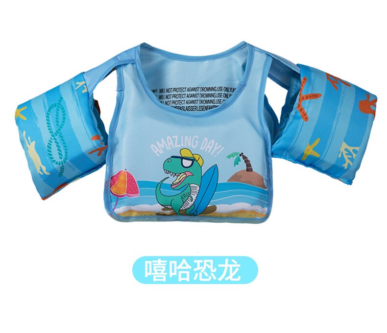 Summer Kid Beach Toys Cartoon Unicorn Life Jacket Safety Vest Cute Flamingo Swimming Fish Baby Outdoor Play Set Sand Toys: Dinosaur