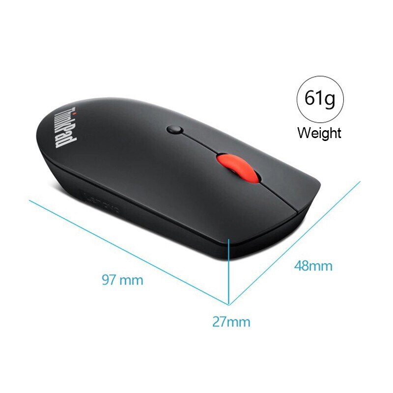 Lenovo ThinkPad Dual Bluetooth Wireless Mouse 4Y50X88822 with Bluetooth 5.0 2400DPI Silent Button Mice for Windows 10 8 7