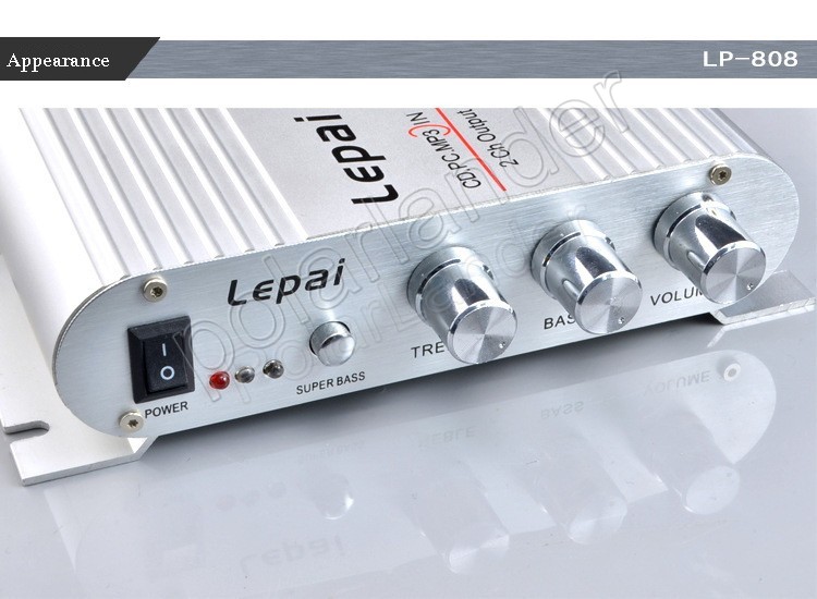 2.0 channel 2X20W RMS output power amplifier Mini Hi-Fi Audio stereo small household 12V amplifier Computer MP3 DVD