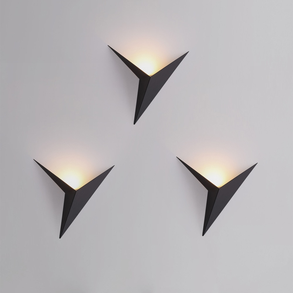 Moderne Minimalistische Driehoek Vorm Led Wall Lampen Nordic Stijl Indoor Wandlampen Woonkamer 3W AC85-265V Eenvoudige Verlichting