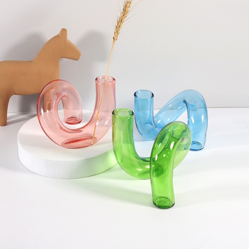 Creatieve Glazen Vaas Kaars Houders Clear Bloemenvaas Bruiloft Centerpieces Home Decoratie Tafel Centerpieces Kandelaar