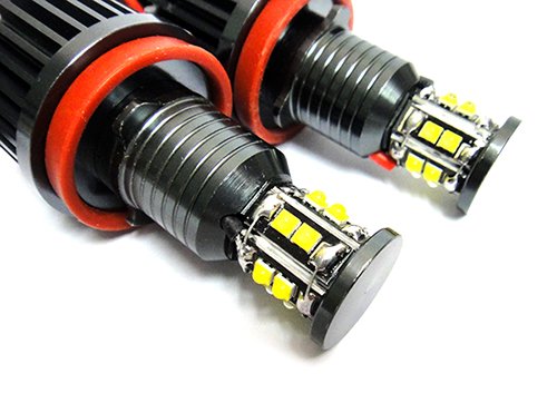 Anillo de luz LED de ojo de Ángel, Bombilla DRL H8, 120W, Canbus, para E90, E92, E82, E60, E70, E71, E84, A26, 2 uds.