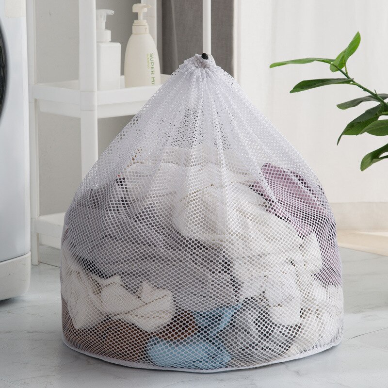 Bolsa de Malla con Cordón para Lavadora, de Gran Capacidad, para Lavar Ropa Interior, Sujetadores, Calcetines, Red, de Almacenamiento