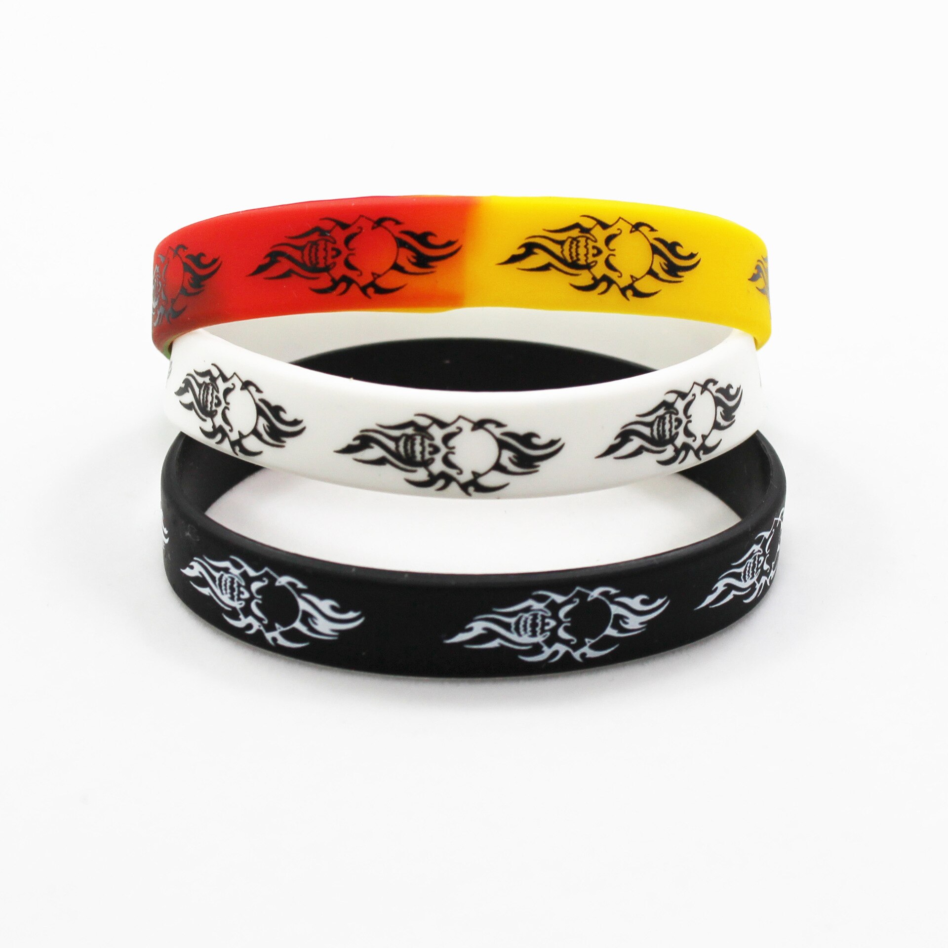 1pc jamaica schedel hiphop siliconen armbanden en armbanden met aangepaste print armband sport siliconen polsband sieraden  sh328