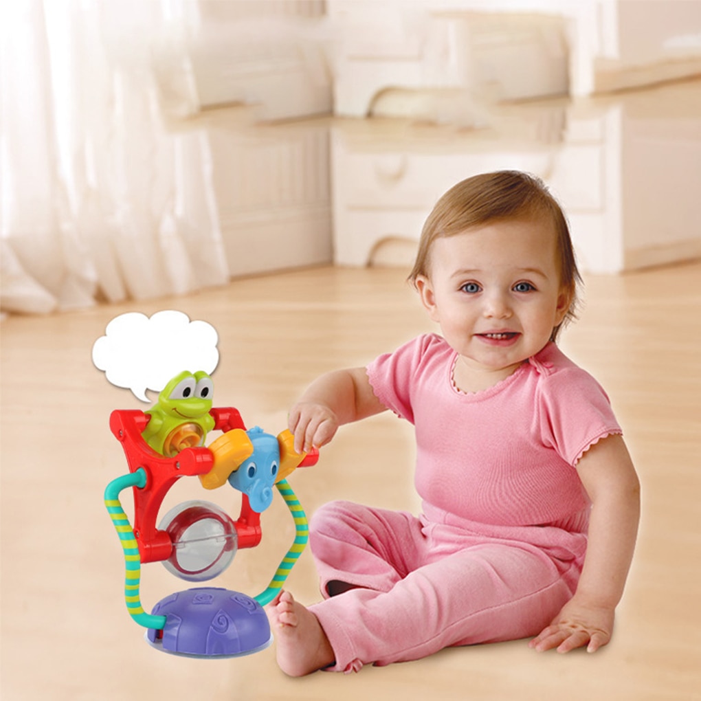 0-12 Maanden Baby Rammelaars Multi-touch Kleurrijke Draaiende Reuzenrad Rammelaars Met Suckers Voor Pasgeborenen Peuter Activiteit spelen Speelgoed