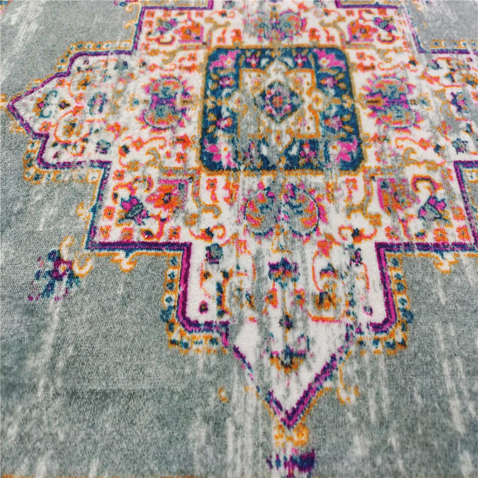 Tapis de cuisine rétro de Style persan, tapis de chevet à fleurs Vintage, ethnique bohémien, lavable pour sol, paillasson de salle de bain