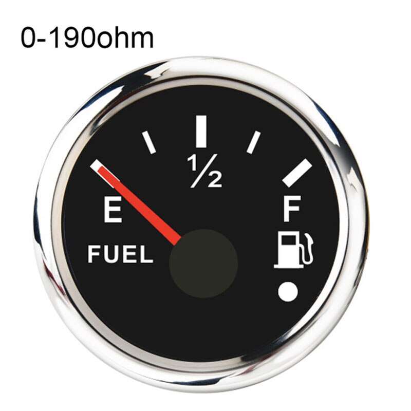 52mm Digital Fuel Level Meter Car Waterproof Gauge Indicator For Engine Motorcycle RV Boat With Alarm