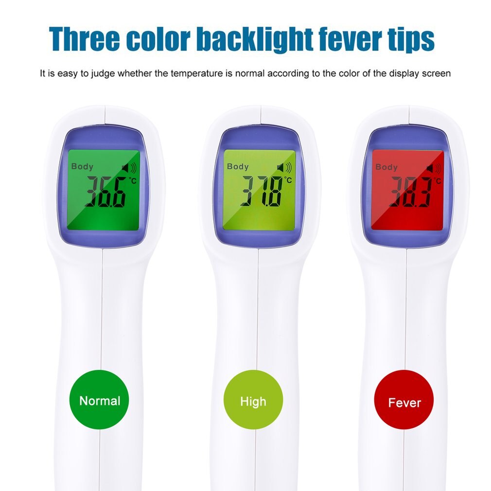 Ikke-kontakt infrarødt termometer håndholdt bærbart termometer høj præcision måler kropstemperatur på lager!