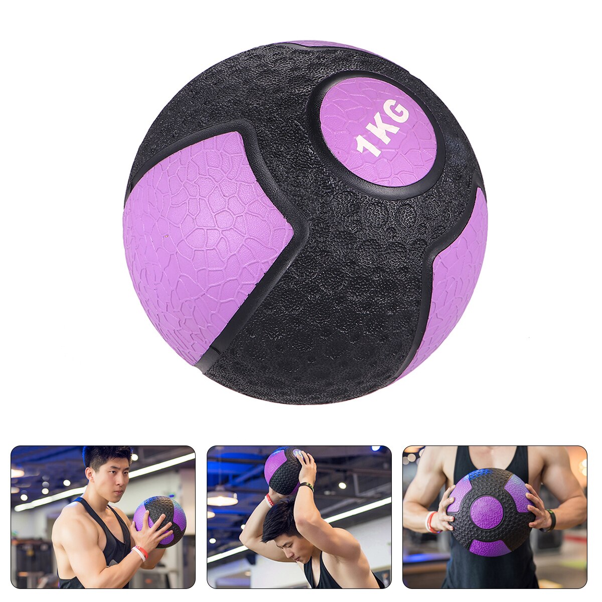 1PC 1KG Yoga Pilates Ball Small Exercise Ball Medicine Ball for Abdominal Workouts Rehabilitation Exercises Core Strengthening