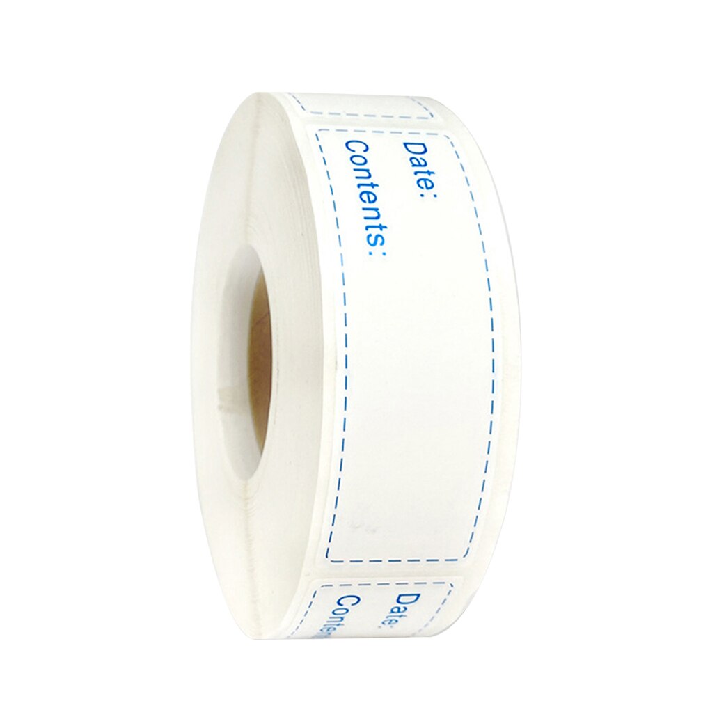 150pcs/roll Kitchen Sticker Refrigerator Freezer Food Storage Date Content Label Kitchen Food Storage Sticker: Blue