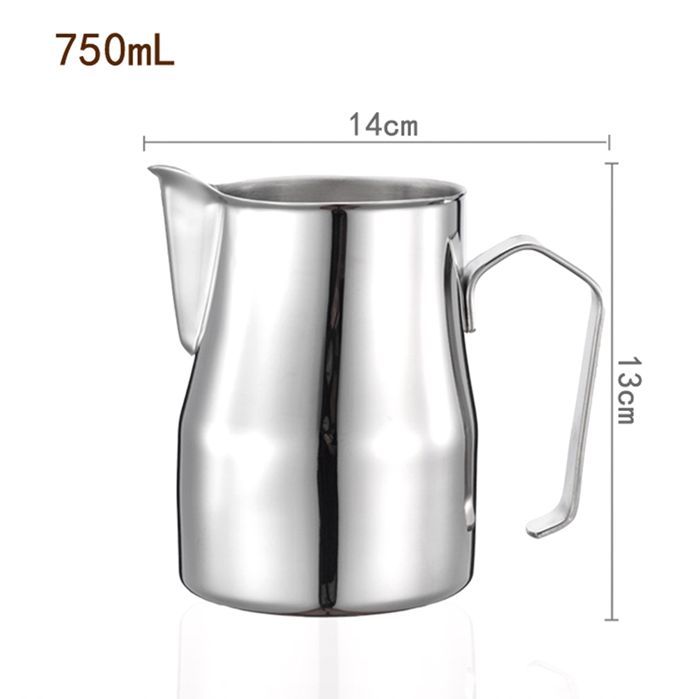 Coffee Milk Frothing Pitcher Cup 750/550/350ML Stainless Steel Espresso Steaming Pitcher V60 Maker: Clear