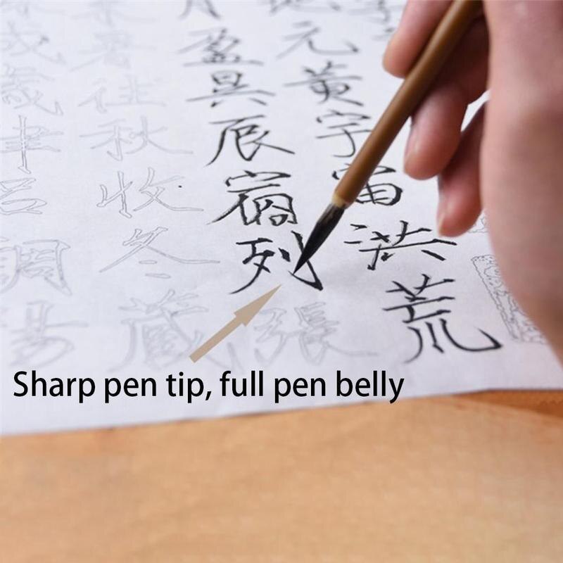 Umitive 1Set Bamboo Traditional Chinese Calligraphy Art Tool Set Ink Brushes Bru Writing Calligraphy Supplies Painting V9X4