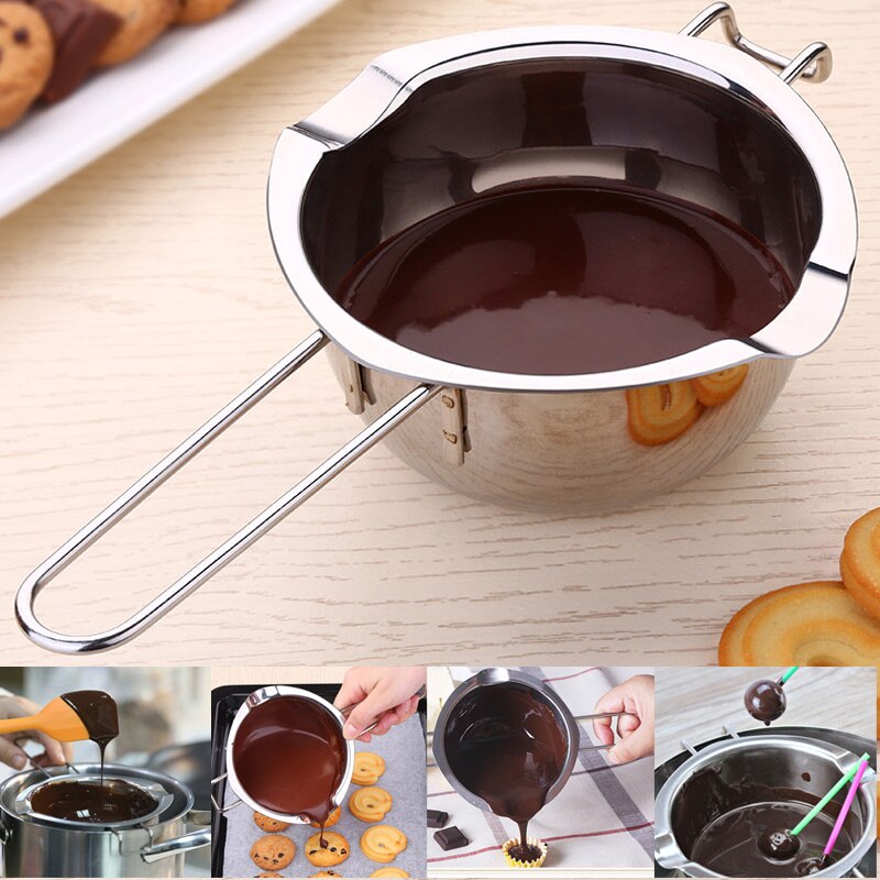 Stainless Steel Chocolate Cheese Melting Pot Pan Bowl DIY Accessories Tool PAK55
